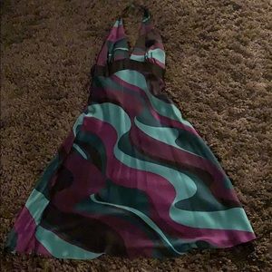 Silk halter dress